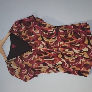 212 Collection Women's Floral Short Sleeve Stretch Blouse